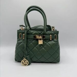 New Badgley Mishcka Green Quilted Handbag
